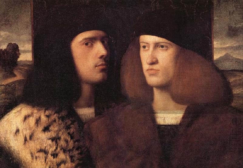Giovanni Cariani Portrait de deux jeunes gentilhommes venitiens china oil painting image